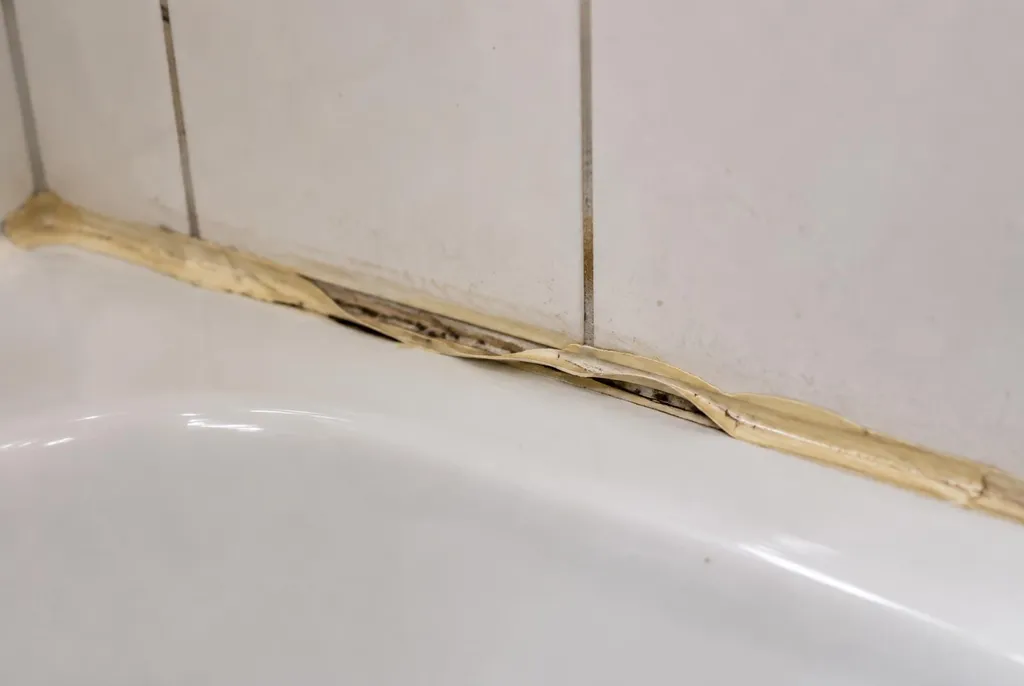 Kitbedrijf Wageningen – loslatende kit naast het bad